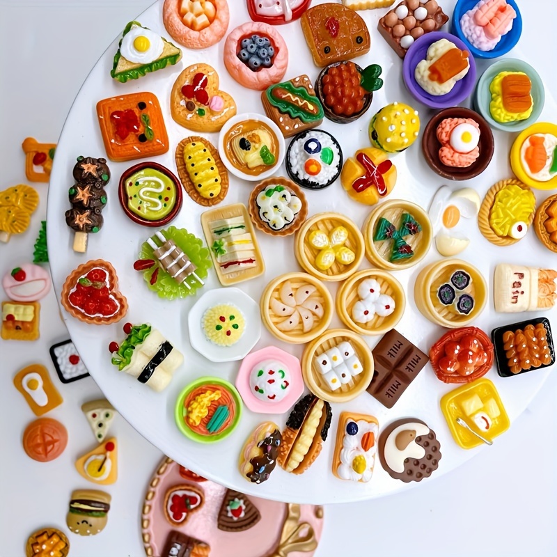 aydinids 30 pcs miniature hamburg mini lovely burgers miniature resin foods  for diy accessories mini kitchen decoration birthday gifts