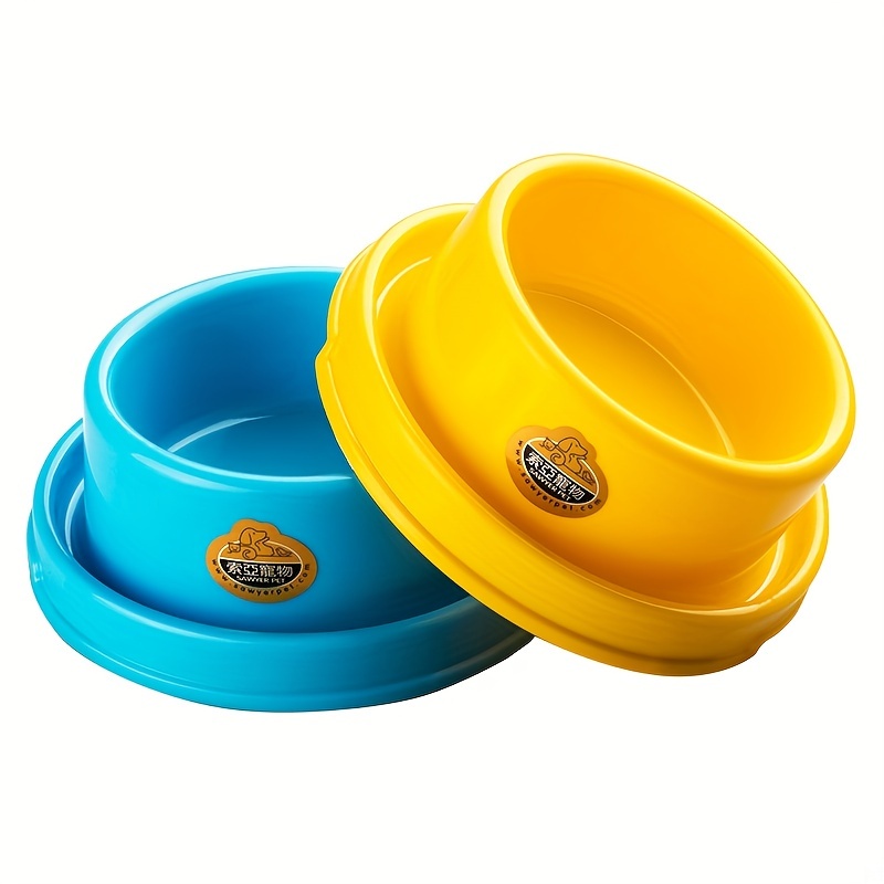 Random Color Dog Bowls, Plastic Dog Food Bowl Water Bowl, Dog Feeding Basin  Smooth Surface Pet Supplies - Temu