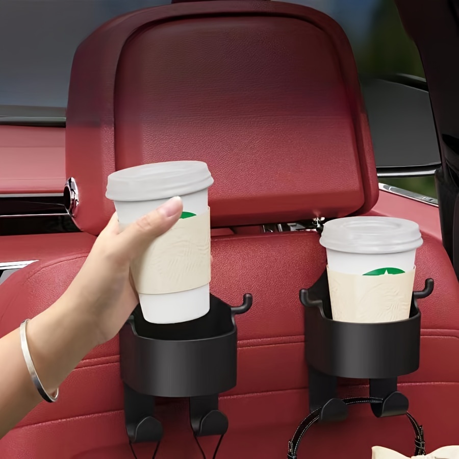 Car Seat Back Cup Holder With Hooks, Water Cup Holder And Storage Hook, Cup  Bracket Storage Box For Car, Car Accessories - Temu United Kingdom