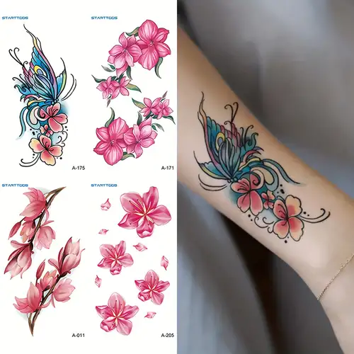 2 Pcs Adesivi Temporanei Tatuaggi Rosa Carini In Pizzo - Temu Italy