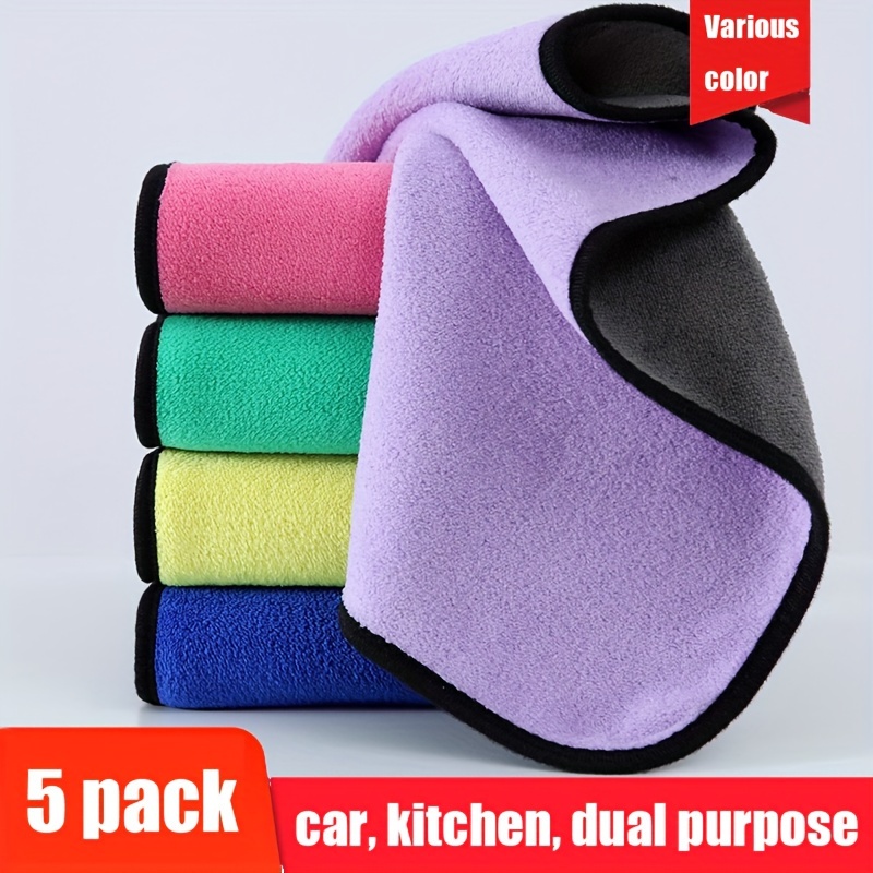 

[5 Packs] Thickened Car Cleaning Towel, Wiping Towel, Car Interior And Exterior Beauty Maintenance Absorbent Towel, Car Cleaning And Beauty Products