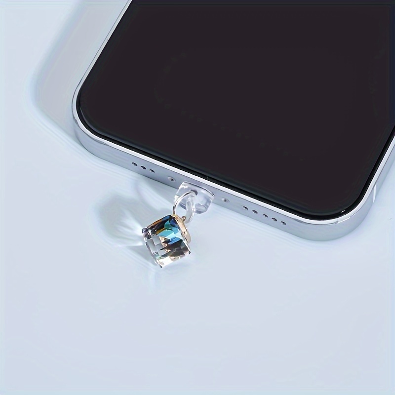 Mobile Phone Dust Plug, Square Ornament Pendant Dust Plug, Mobile Phone Decoration Lanyard - Decorate Your Phone, Anti-fouling And Preventing From Entering!