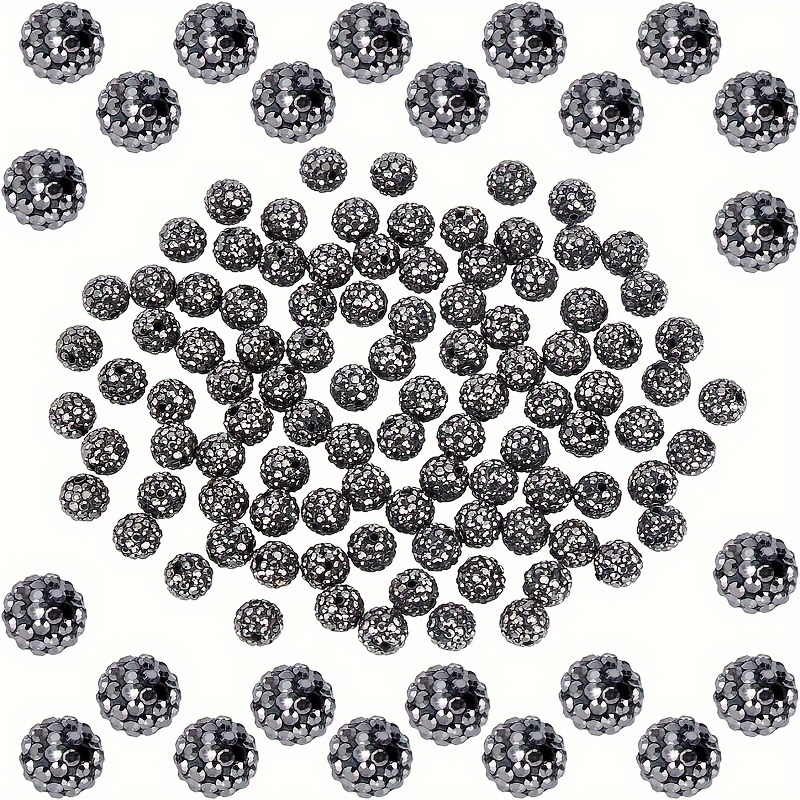 Artificial Crystal Rhinestones Pave Disco Ball Beads Mixed - Temu