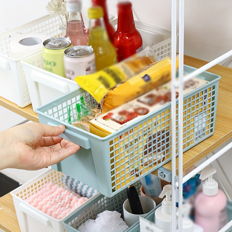 Kitchen And Bathroom Storage Baskets Cabinets And Plastic - Temu