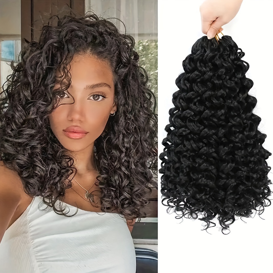 Long Curly Crochet Hair Extensions Women Deep Wave Braiding - Temu