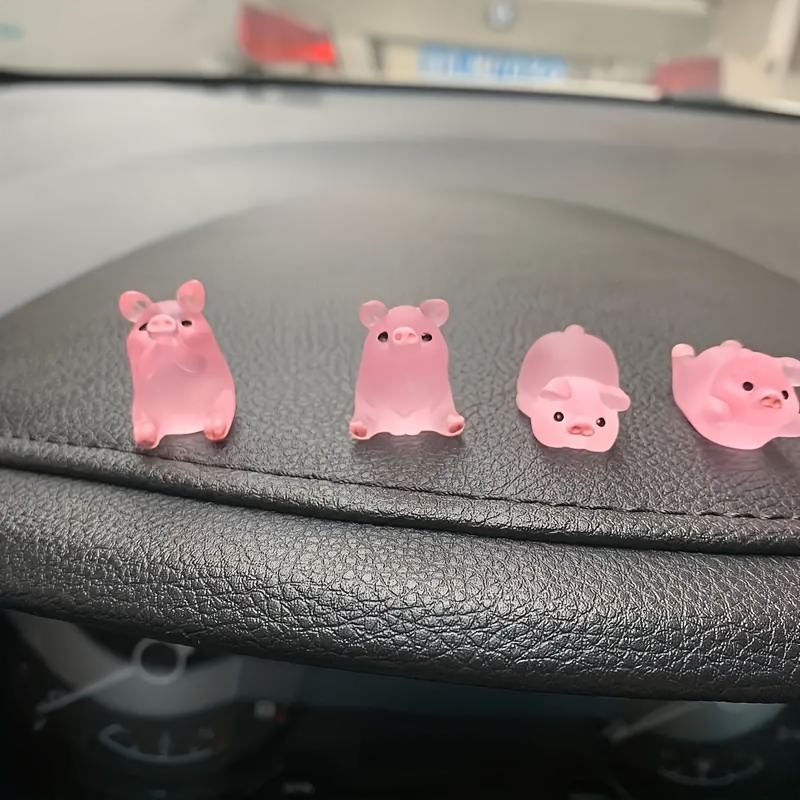 Lot de 6 décorations de voiture en forme de cochon mignon - Décoration  d'intérieur de voiture