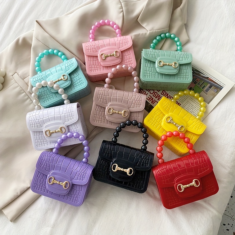 Mini Summer Jelly Crossbody Bag Fashion Crossbody Shoulder Purse Candy  Color Jelly Handbags For Kids Girls, Save More With Clearance Deals
