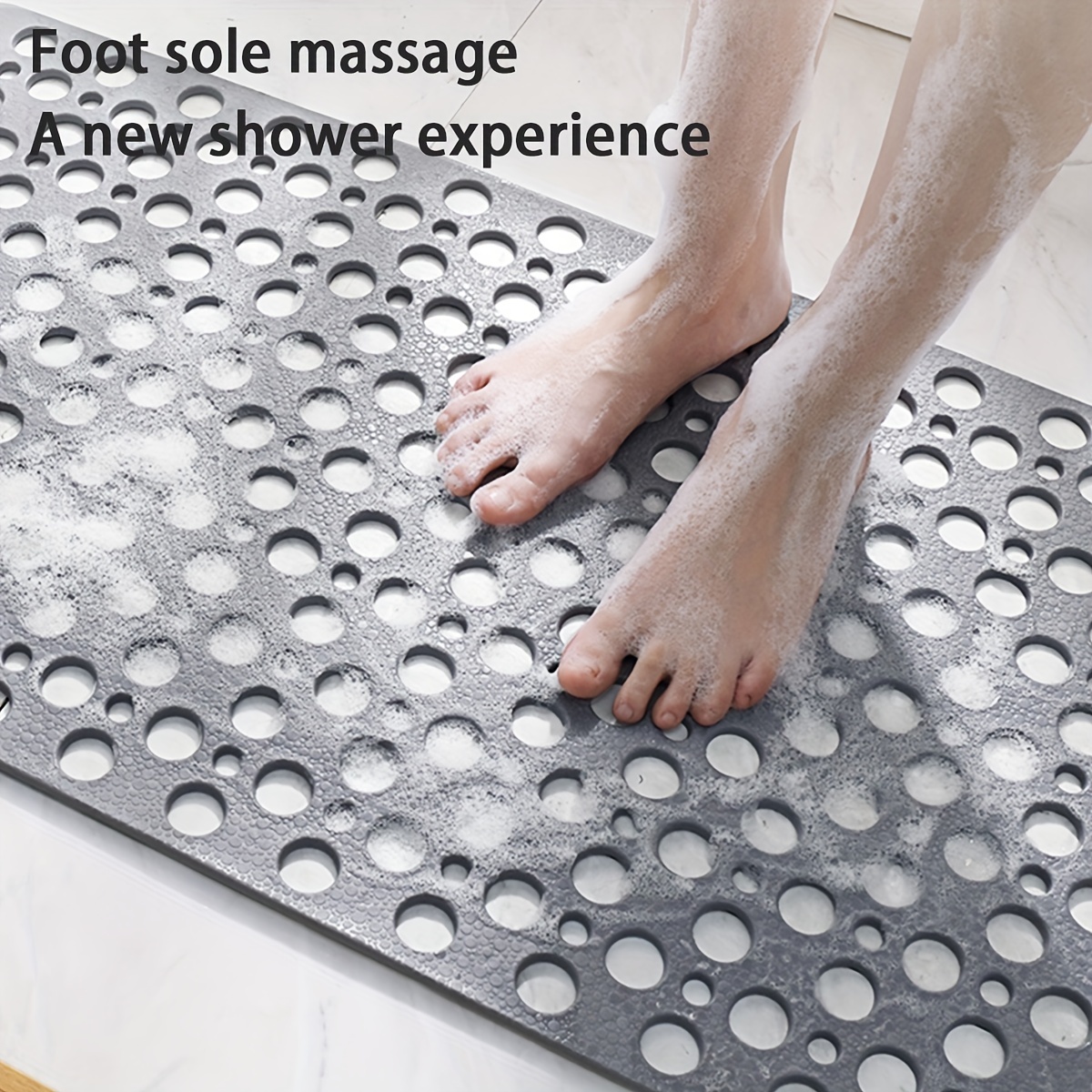 Tpe Bath Mat Safe Suction Massage Mat - Temu