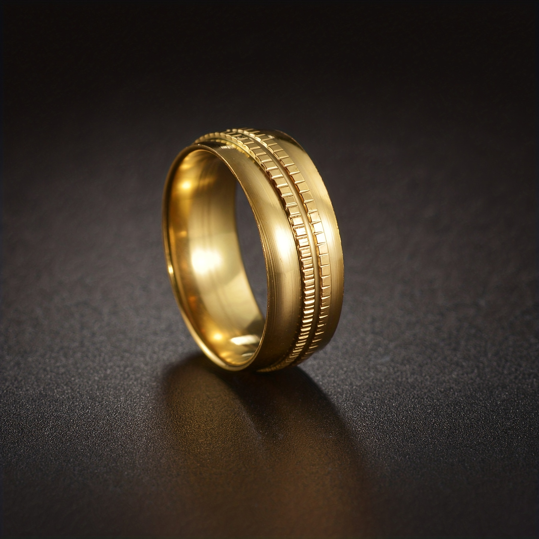 Stainless Steel Men's Ring Tire Shape Birthday