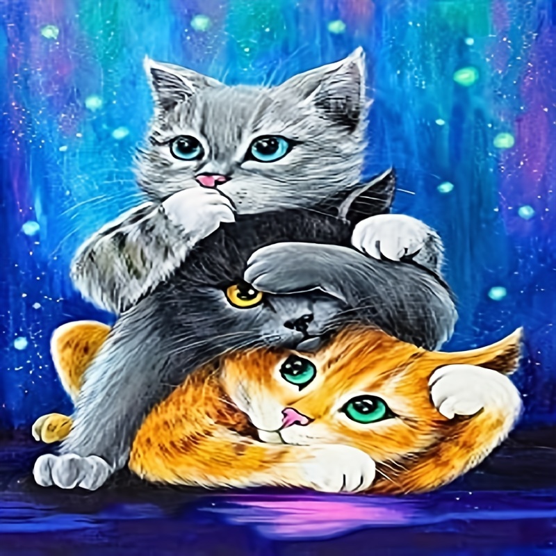 DIY 5D Diamond Painting Kits for Adults Cat Full Drill Round Gem Painting  Art