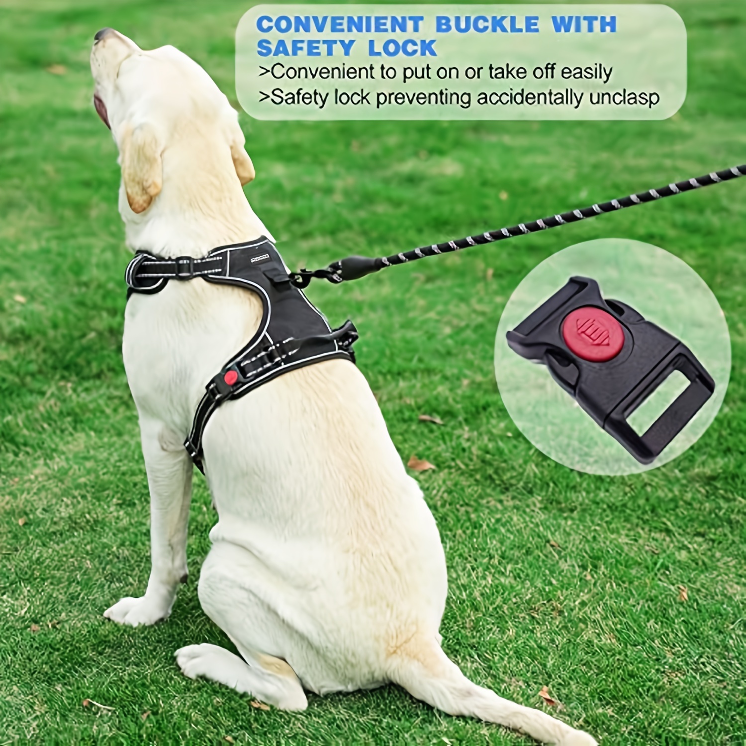 No Pull Dog Vest Harness Traction Rope Set Adjustable Soft Temu