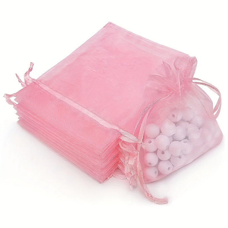 Wraps Pink Velour Jewelry Bags with Drawstrings 3x4 100 Pack