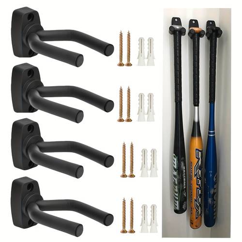 securely hang your baseball and softball bats with this easy to install wall mount hanger nails included