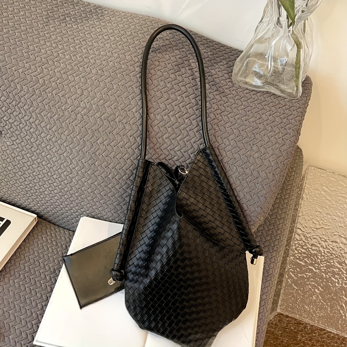Fashion Woven Bucket Bag, Trendy Shoulder Hobo Bag, Women's Stylish Handbag  & Tote Purse - Temu Germany
