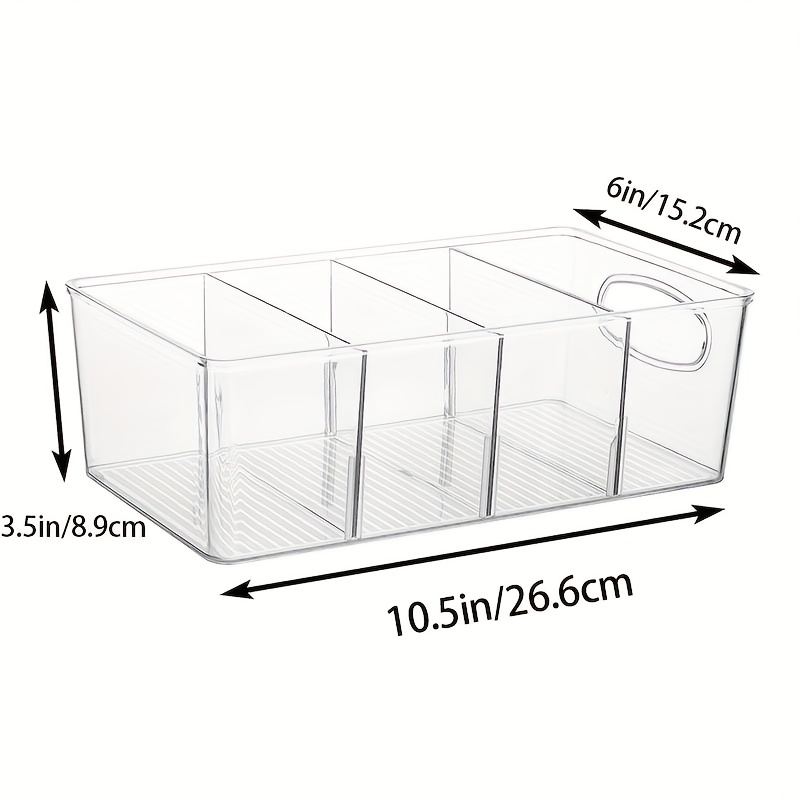 2PCS Stackable Acrylic Storage Bins, Clear Organizers with Handles