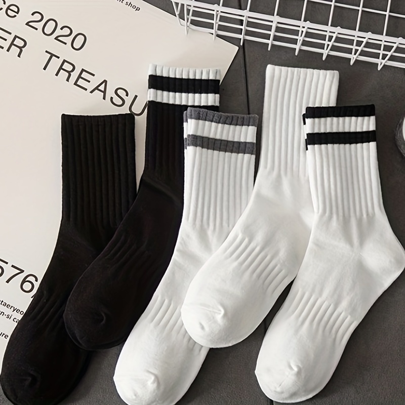 Men's Casual Striped Socks Fashion Versatile Socks Thick - Temu