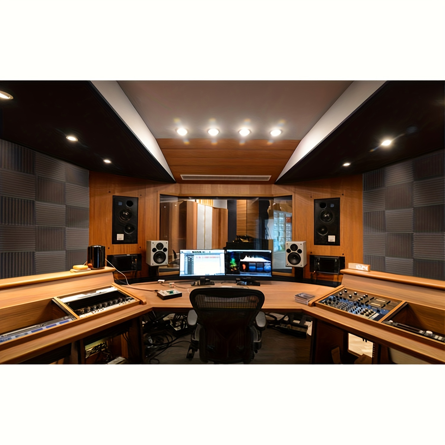 スタジオウェッジタイル音響発泡パネルドラムフォームノイズ防音壁