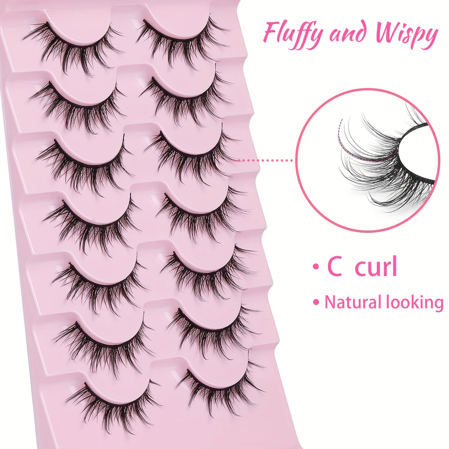 Manga Anime Lashes, Natural Look False Eyelashes, Faux Mink Wispy Fluffy 3d  Volume Eyelashes, Korean Japanese Asian Cosplay Fake Eyelashes, Look Like  Individual Cluster Lashes ( Pack ) - Temu United Kingdom