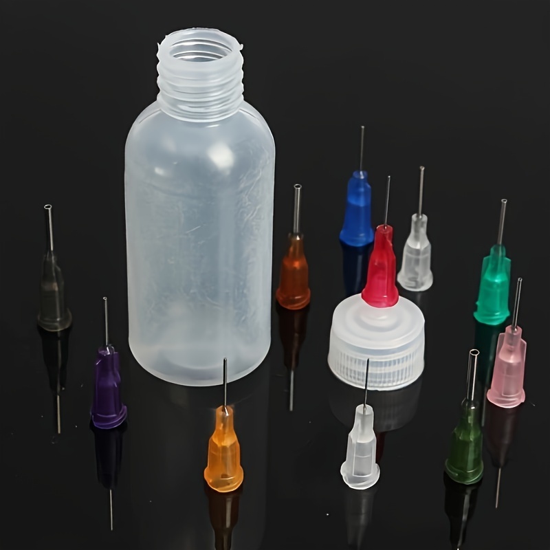  100Pcs Needle Tip Glue Bottle Applicator - Nail Tip Glue  Bottles with Fine Tip Precision Tip Applicator Bottle for Hobby Glue Pen  Microfine Glue Tips - Epoxy Glue Pens for Crafting