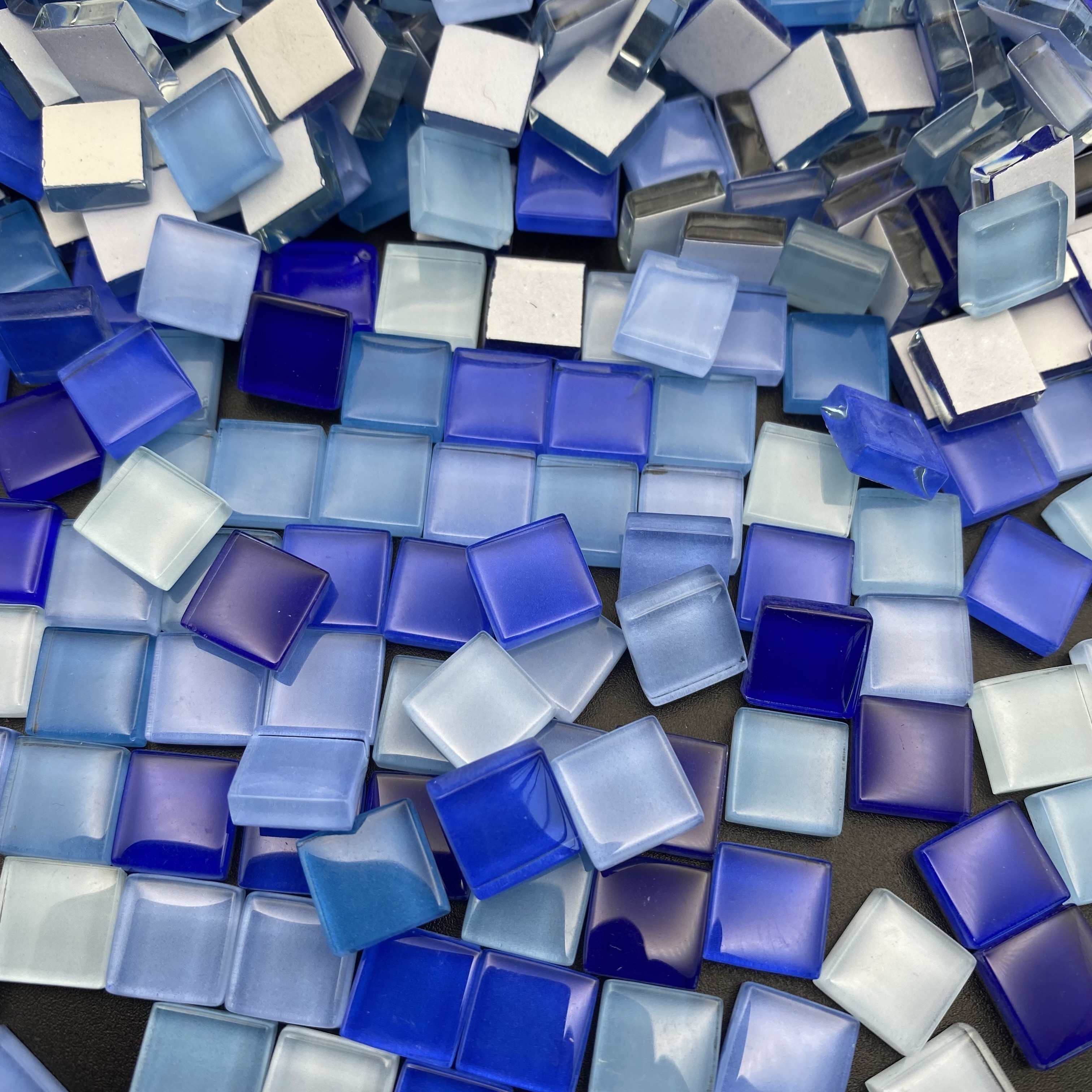 Mosaic Tiles Squares Crystal Mosaic Glass Tile Crafts - Temu
