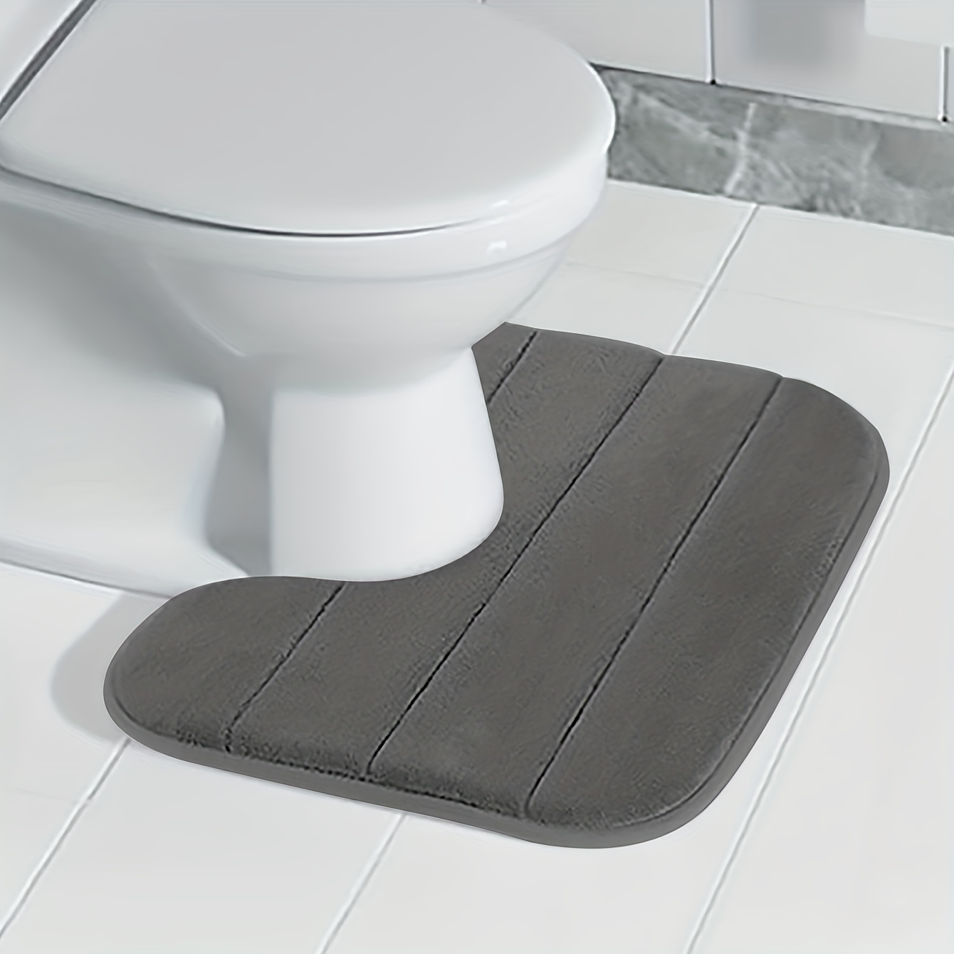 Extra Long Bath Mat Washable Bathroom Rug Toilet Pedestal Mats Thick Soft  Large