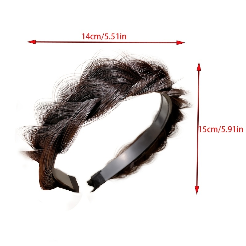 Hairro Braided Headband With Teeth Women Braids Headband Fishtail Braids  Hairband Hair Hoop With Tooth Synthetic Fish Tail Hair Band For Girl