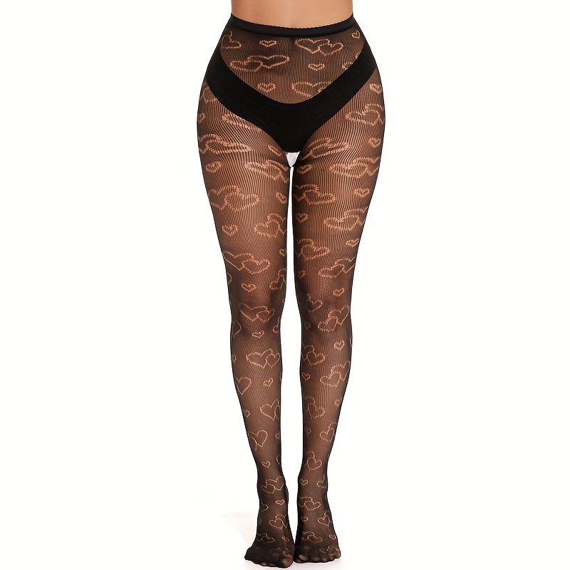 New Style Women's Patterned Tights Fishnet Floral Pantyhose High Waist  Stockings Waisted Pantyhose
