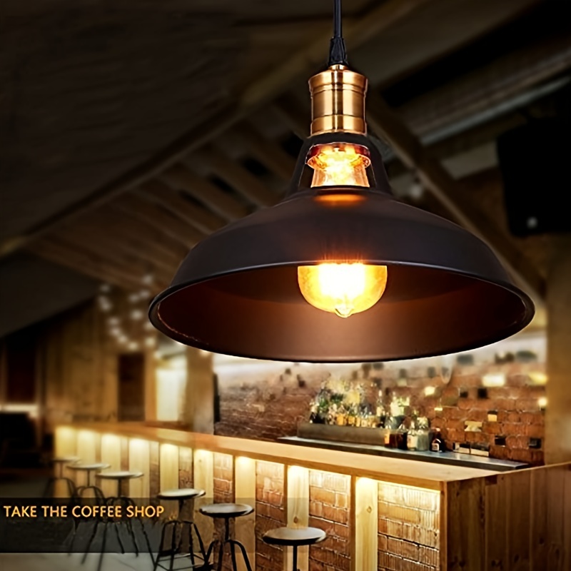 1pc vintage industrial ceiling lamp edison pendant light metal head shade for loft coffe bar kitchen decorative hanging pendant light details 6