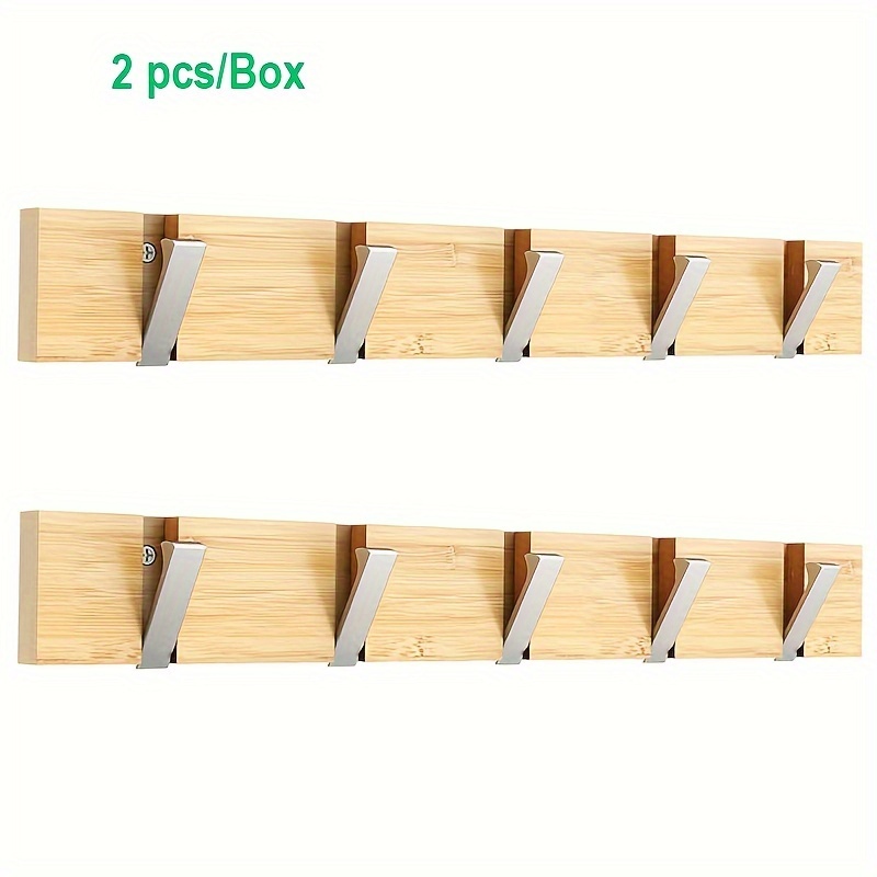 Heavy Duty Coat Hook Removable Hook Wall Mounted Bamboo - Temu