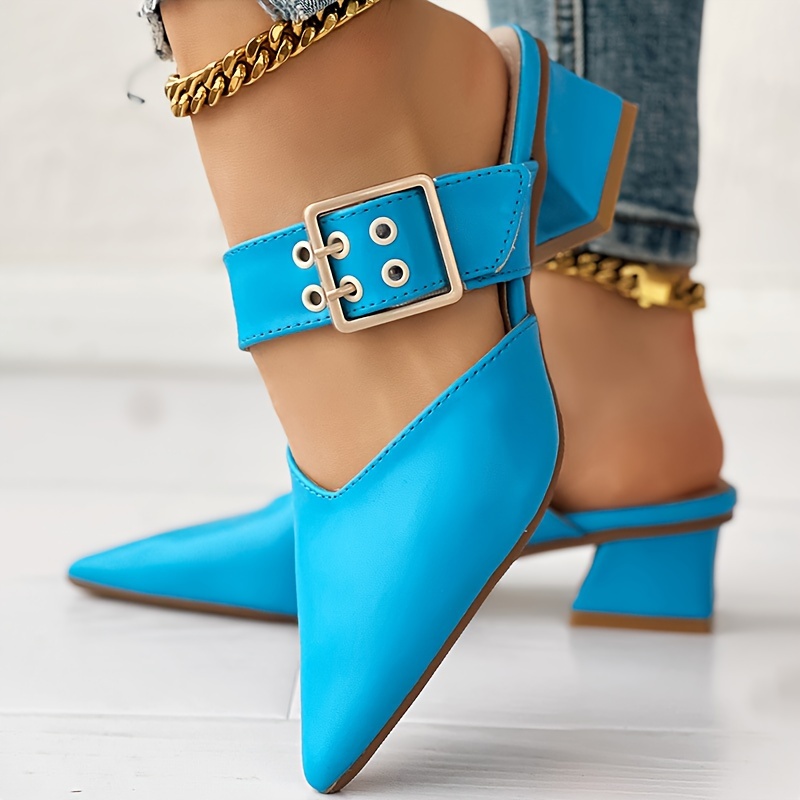 Teal block heel outlet shoes