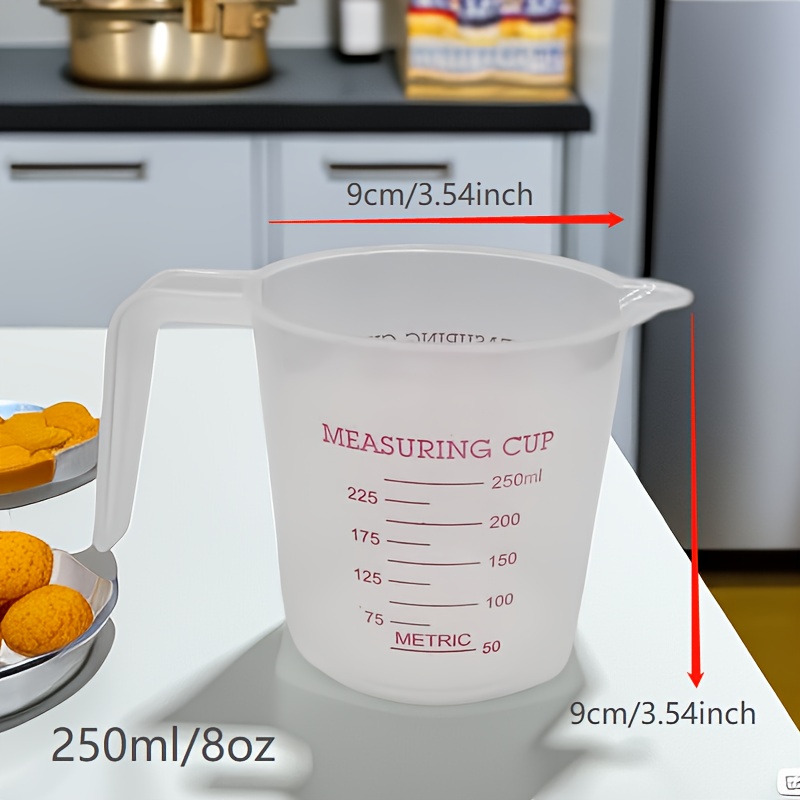  Plastic Measuring Cup,3 Pack 4/2/1 Cup Clear Measuring  Cups,Stackable Heat-resistant Cup Set with Handle Grip and Spout for  Baking,Powder,Liquid: Home & Kitchen