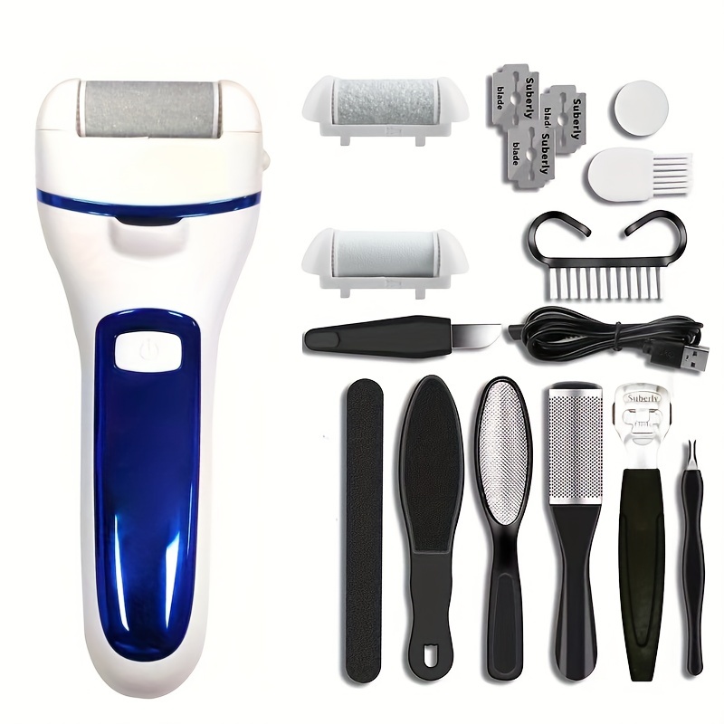 Electric Callus Remover for Feet, 2 Speed Electric Foot File, Rechargeable  Foot Scrubber Pedicure kit for Cracked Heels and Dead Skin with 3 Roller