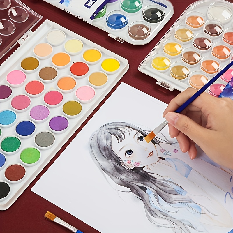 48 Colors Solid Pearlescent Watercolor Pigment - Temu