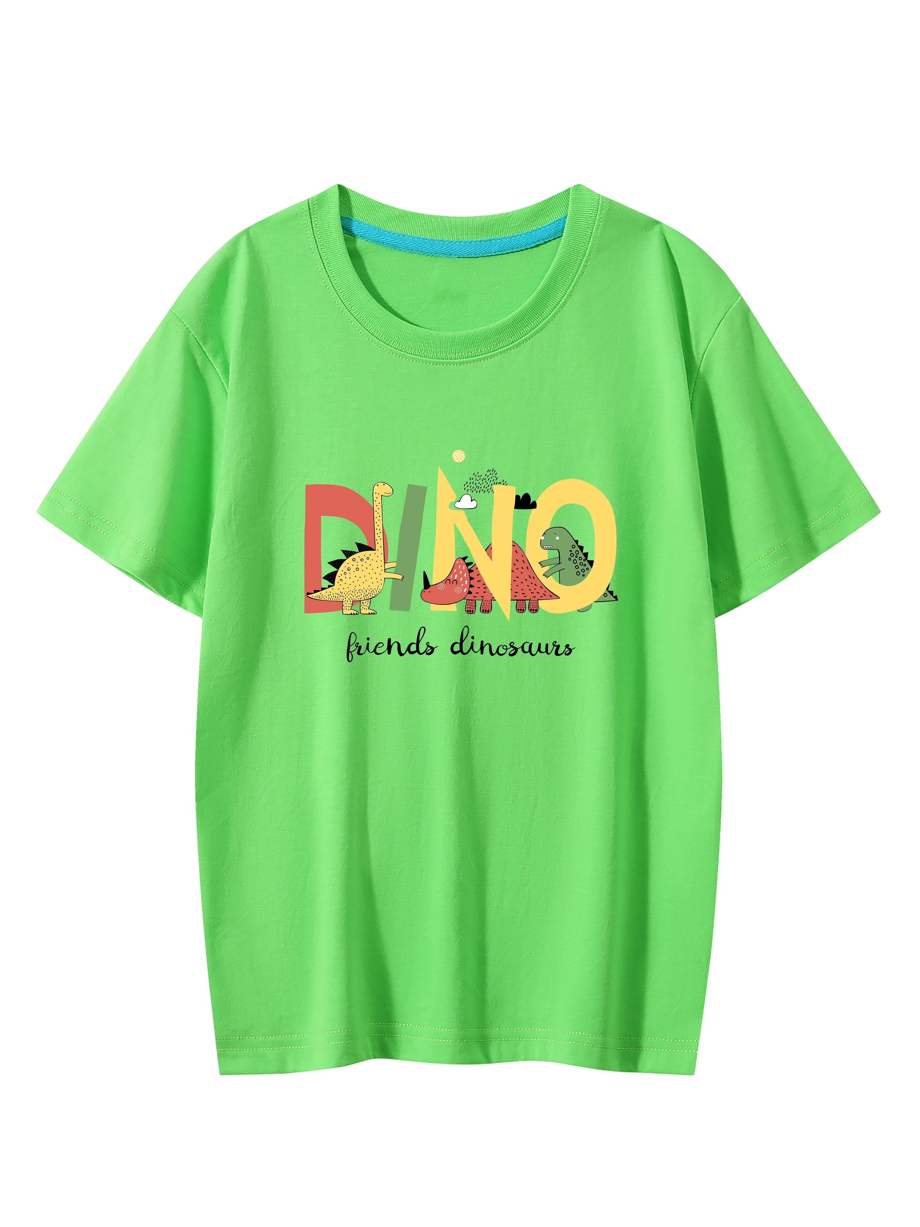 Dino Dinosaurs Print Kid/ Teen Girls' T Shirt Loose Fit - Temu