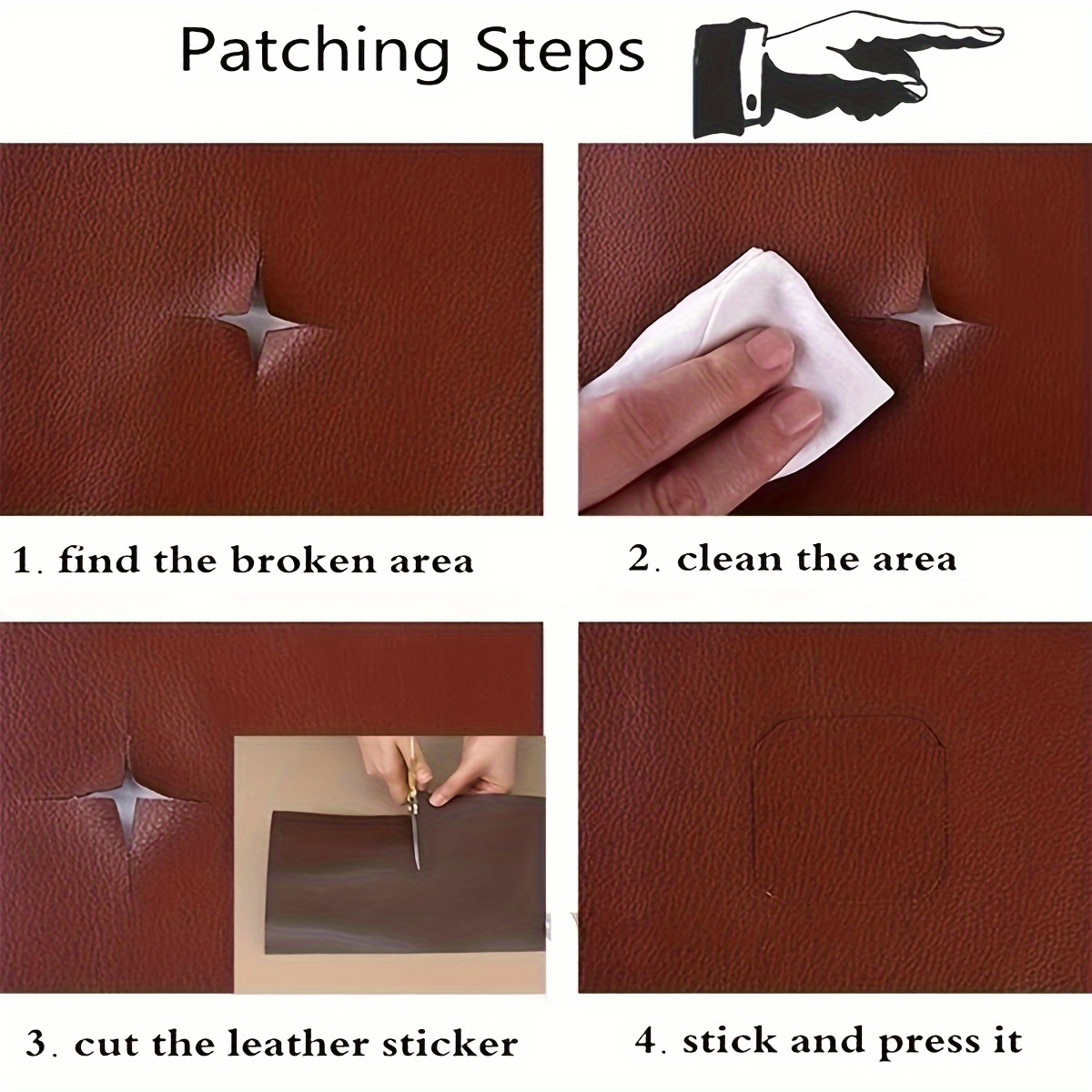 Leather Sofa Repair Patch Self adhesive Car Seats Bed Temu