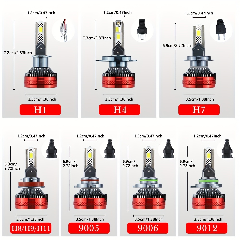 Generic 360 Degree H1 H7 Led H8 H11 Hb3 9005 Hb4 9006 9012 Hir2 Led