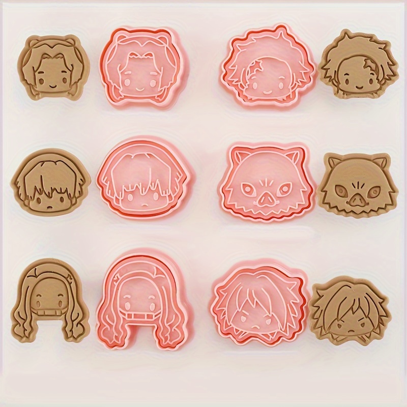 Kawaii Christmas Cookie Plunger Cutters Japanese Anime - Temu