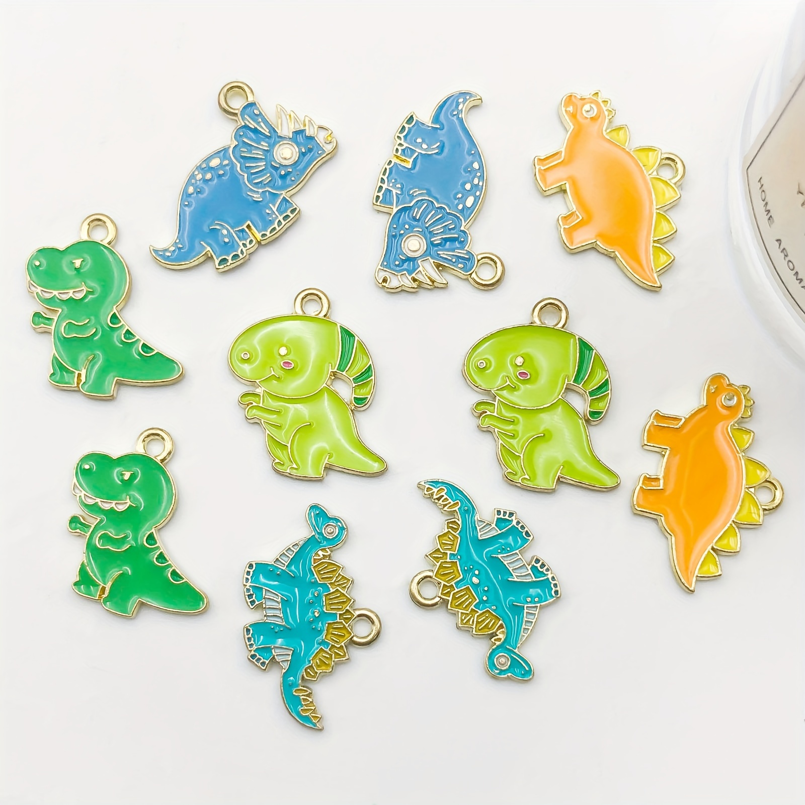 Random Zinc Alloy Enamel Cartoon Dinosaur Pattern Charms, Perfect For Diy  Necklaces, Bracelets, Earrings And Jewelry Making - Temu