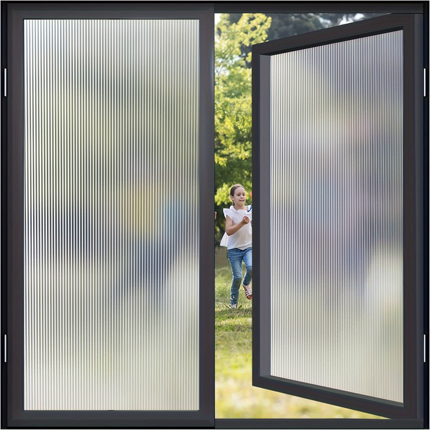 1 Stück Milchglas-Sichtschutz-Fensterfolie, Statisch Haftender  Glasaufkleber, Nicht Klebende, Abnehmbare Fensterdekoration, 44,96 Cm ×  100,08 Cm