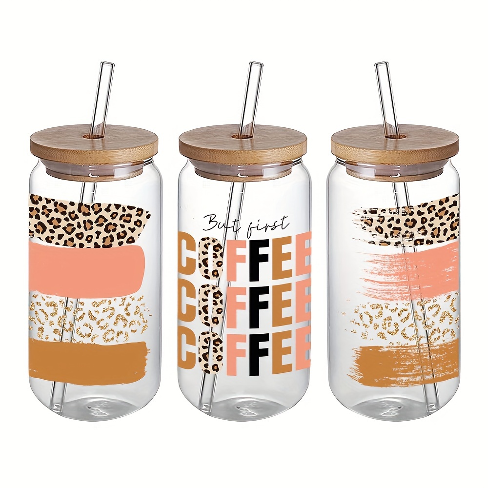 Uv Dtf Transfer Coffee Design Sticker In For Libbey Glass - Temu