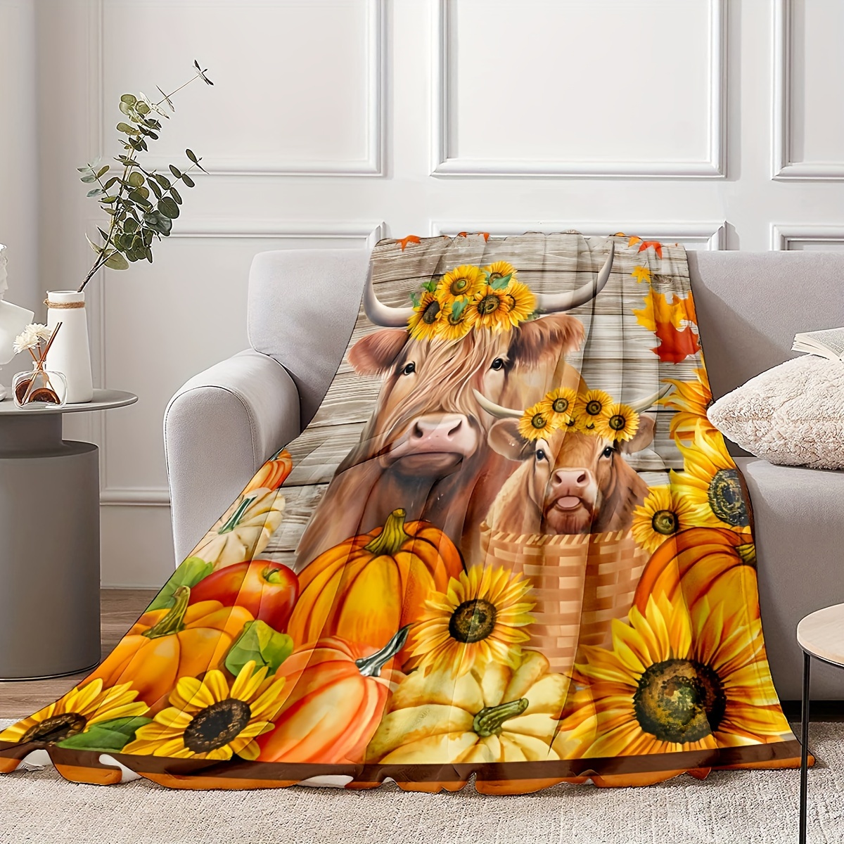 1pc Coperta In Flanella Stampa Digitale Highland Cow, Coperta Stampa  Girasole Zucca Per Letto Divano, Morbida Coperta In Pile Calda E  Confortevole Per Ragazze Adulti Viaggio Regalo Di Ringraziamento - Temu  Italy