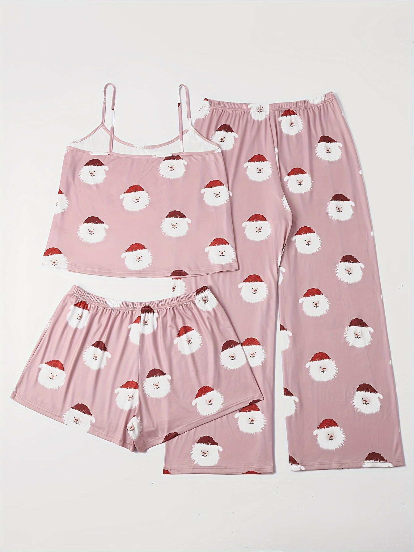 plus size christmas cute pajamas set women's plus santa Temu