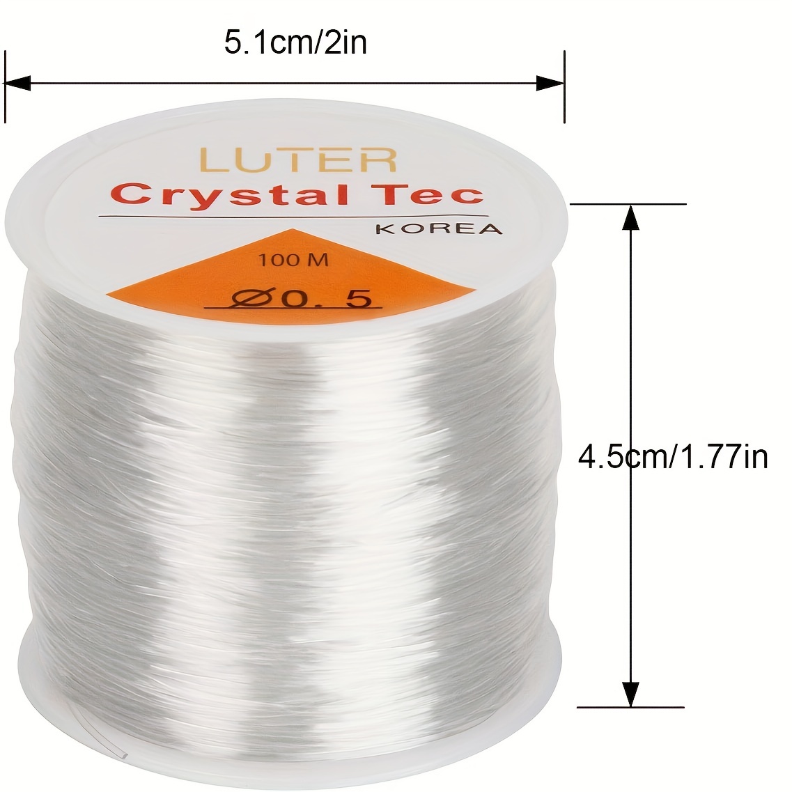  LUTER 0.8mm Clear Bead Cord Crystal Elastic Stretchy