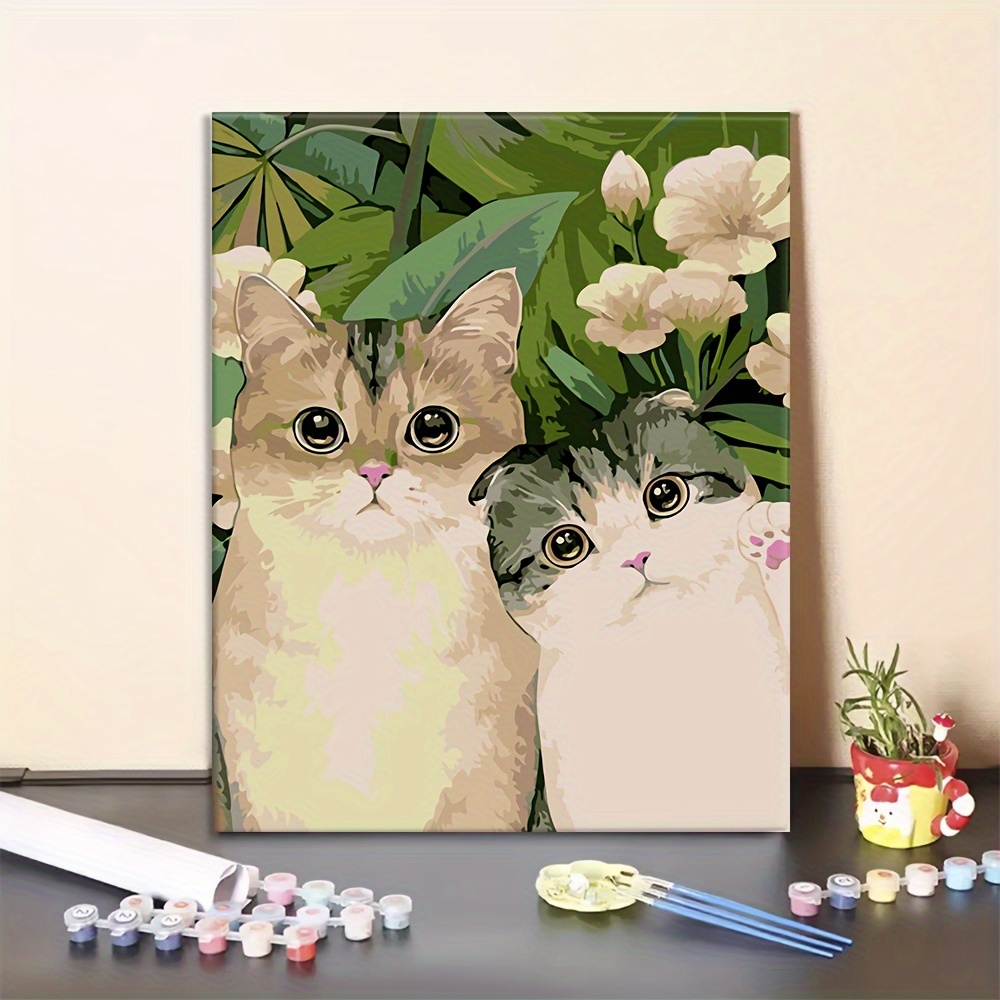 1pc Pintura Números Gato Animal Imagen Números Pintura - Temu Chile