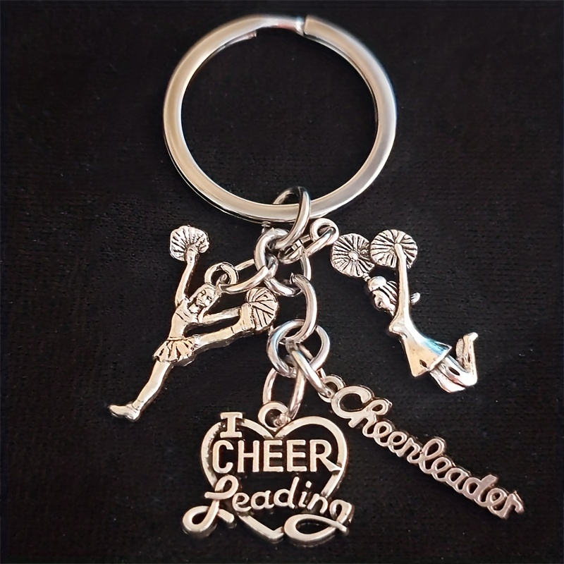 Cheer Pom Pom Keychain - Cheerleader Jewelry for  