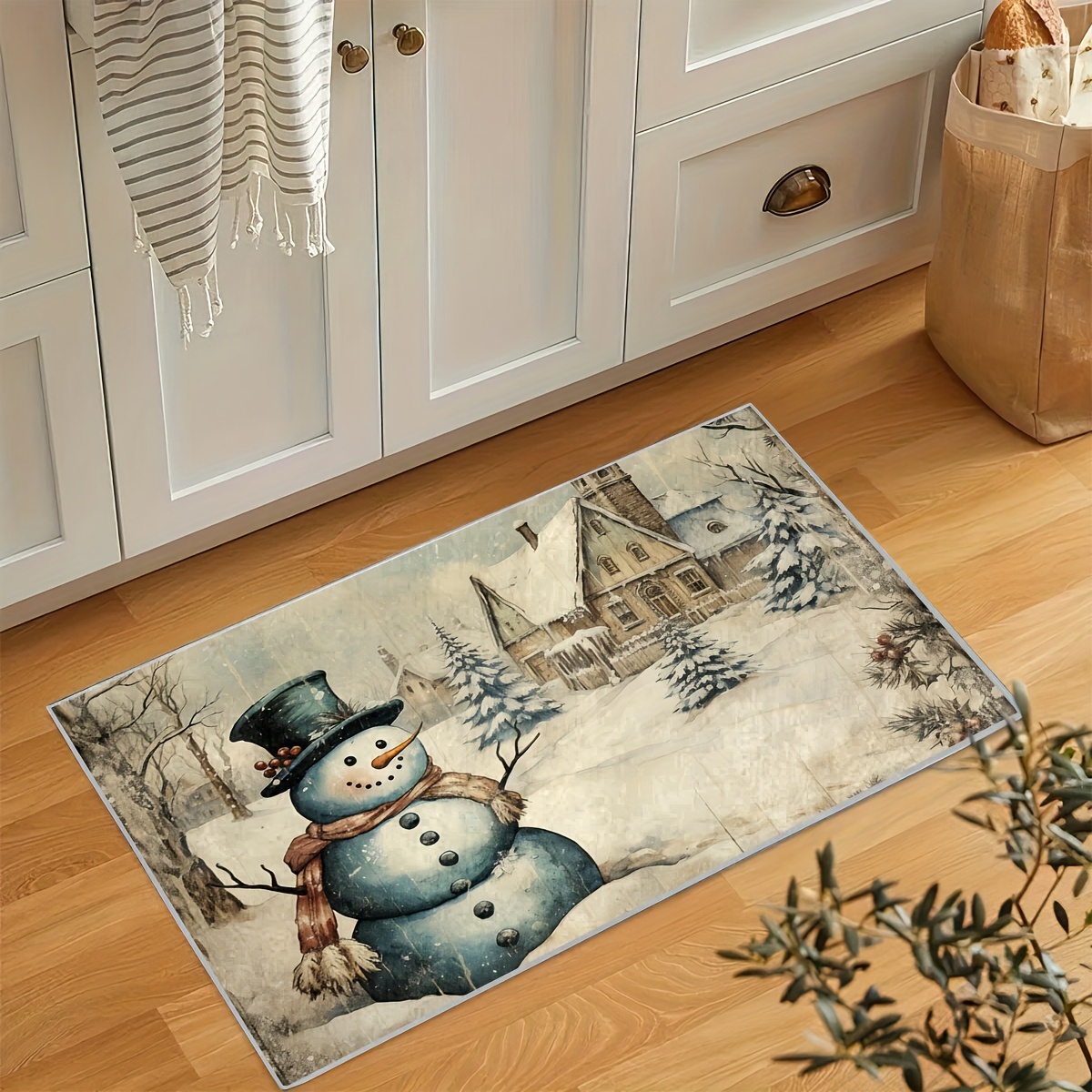 Christmas Rugs 3x4 Rug Chimpanzee Entryway Area Rug, Xmas Door Mat Washable  Non-Slip Soft Low Pile Small Carpet, Holiday Decor Rug for Bedroom Living