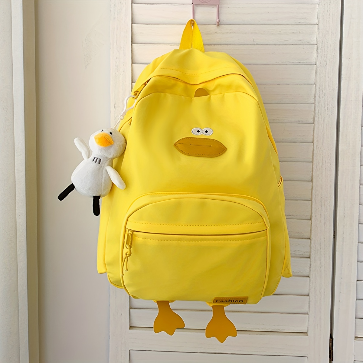 Kawaii Cute Cartoon Duck Backpack, Preppy Back To School Daypack, Casual  Travel Knapsack For Students Teens Girls - Temu