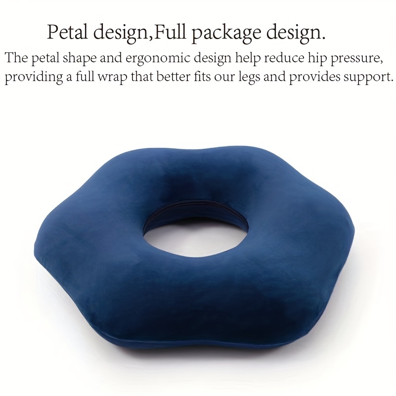 Donut Pillow Memory Foam Petal Tailbone Hemorrhoid Seat Butt