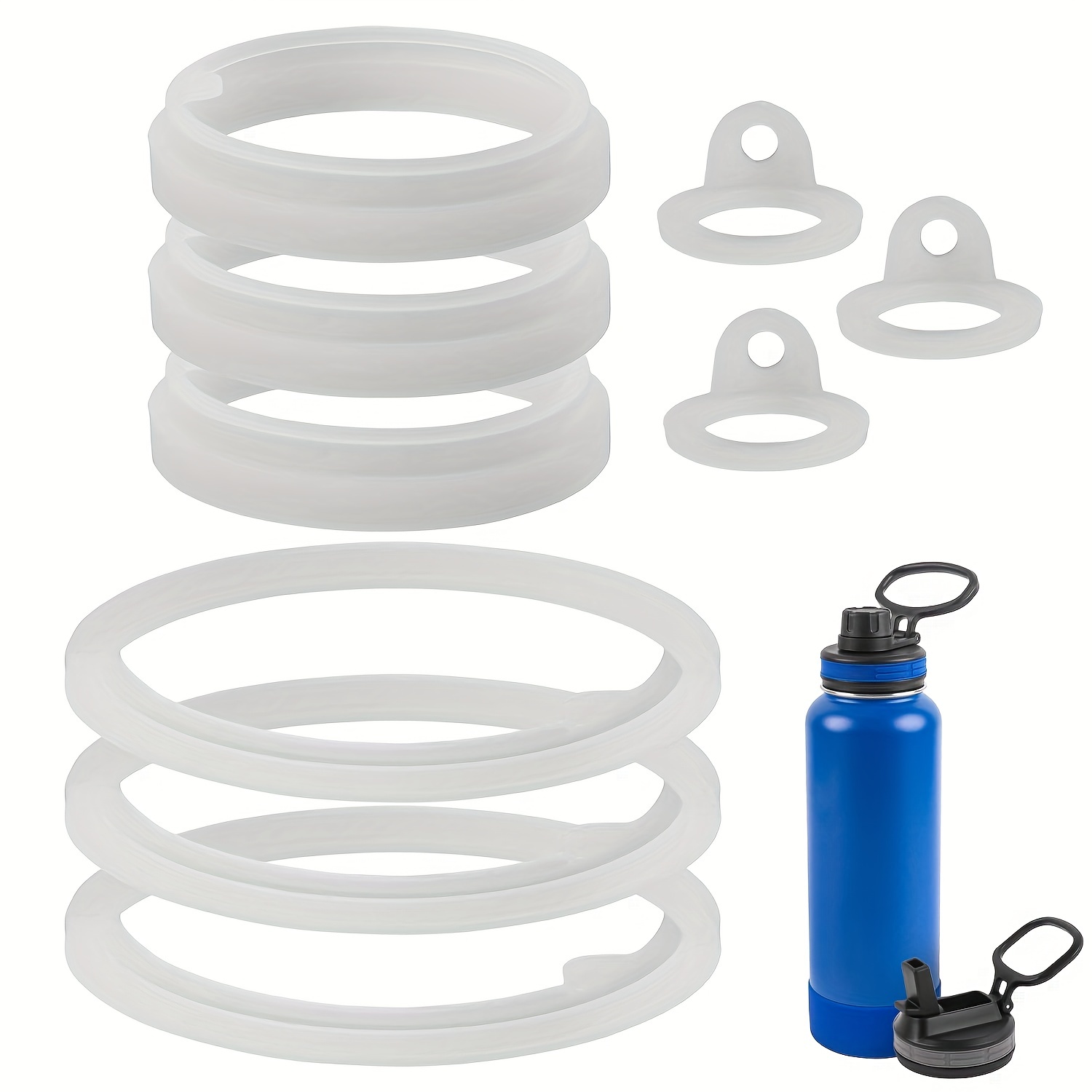 3Pcs Silicone Water Bottle Gasket Replacement Sealing Ring Gasket