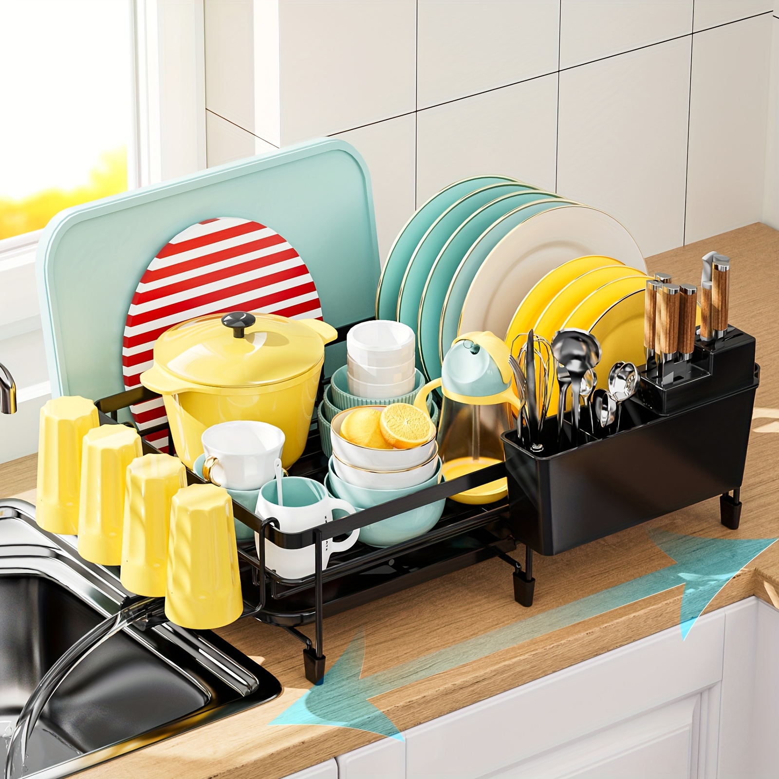Dish Drying Rack For Kitchen Counter Over The Sink - Temu